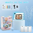 thumbnail image 3 of Ushining Kids Camera Instant Print Rechargeable Toy Camera Blue  for 3-12 Children Gift, 3 of 6