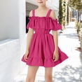 thumbnail image 6 of Ruyang Toddler Backless Smocked Dress Halter Solo A-Line Ruffles Pleated Dresses Summer Cute Casual Short Dresses for Girls, 6 of 8