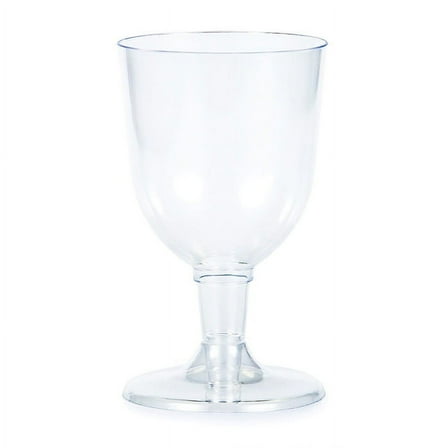 72 Count Bulk Pack Clear 5 oz Plastic Wine Glasses