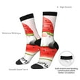 thumbnail image 6 of Honeii Watermelon Gnome Print Adult Socks,Crew Socks,Casual Calf Socks,Daily Wear Socks for Men & Women, Perfect for Sports, Casual and Everyday Use, 6 of 6