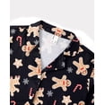 thumbnail image 2 of PatPat Christmas Pajamas Family Matching Women Cardigan Long Sleeve Button Down 2 Piece Top & Pants PJs Set Gingerbread Holiday Sleepwear with Socks, Black, M, 2 of 9