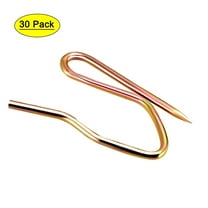 Uxcell Curtain Hooks Metal Pin-On Drapery Hooks Bronze Tone 30Pcs