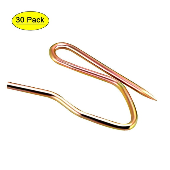Uxcell Curtain Hooks Metal Pin-On Drapery Hooks Bronze Tone 30Pcs