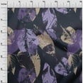 thumbnail image 3 of oneOone Velvet Denim Blue Fabric Leaves Sewing Craft Projects Fabric Prints By Yard 58 Inch Wide, 3 of 7