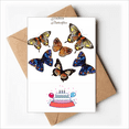thumbnail image 1 of Butterflies with different colour Wings Happy Birthday Greeting Cards Envelopes Blank, 1 of 3