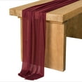 thumbnail image 2 of sasyxdc Ling's Moment 10Ft Burnt Orange Sheer Chiffon Table Runner Terracotta Tablecloth Rust Linens with Silver Sparkle for Wedding Rustic Boho Party Bridal Shower Decorations Birthd, 2 of 6