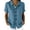 Navy, variant on Solid Color 3/4 Sleeve Lapel Button Cardigan Top, Lightweight Casual Open Front Cardigan Blouse for Women, Daily Wear Short Sleeve Layer Top