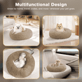 thumbnail image 4 of CshidWorld 20 Inch Calming Donut Dog Bed for Small Dogs, Anti-Anxiety Cozy Soft Round Pet Bed, Fluffy Washable Dog Bed for Small Medium Dogs and Cats, 4 of 9
