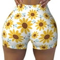 thumbnail image 2 of Fotbe Sunflowers Shorts Sin Costuras – Shorts Deportivos de Cintura Alta para Mujer, Elásticos para Gimnasio, Yoga, Running o Ciclismo-Small, 2 of 8