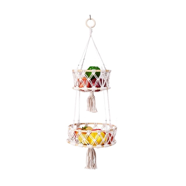 Guardoinrt Cotton Rope Storage Basket Keeps Kitchen mesh storage basket Items Organized Home And Decoration Storage In Kitchen