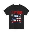 thumbnail image 3 of DJH Apparel | Out Here Being Cute US Flag Track / Field Unisex Cotton Tee, 3 of 4