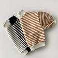 thumbnail image 5 of Daznico Baby Girl Boy Knit Sweater Stripe Sweatshirt Warm Crewneck Long Sleeve Tops for Toddler Kids Pullover,12-18 Months, 5 of 5