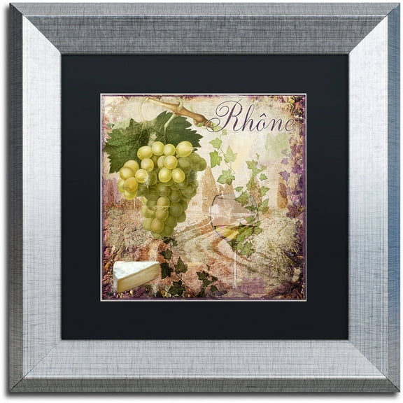 Trademark Fine Art "Wine Country VI" Canvas Art by Color Bakery Black Matte, Silver Frame