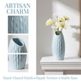 thumbnail image 2 of Unique Bargains Matte Ribbed Decorative Flower Vase Blue 2.4"L x 2.4"W x 5.1"H, 2 of 6