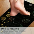 thumbnail image 4 of Flower Kitchen Rugs Set of 2, Non Skid Kitchen Mats, Black Waterproof Cushioned Anti Fatigue Kitchen Mat Washable, 17"x47"+17"x29", 4 of 6