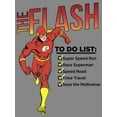 thumbnail image 2 of Boy's Justice League Flash To Do List  Performance Graphic Tee Charcoal Heather Small, 2 of 4