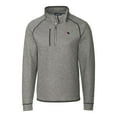 thumbnail image 2 of Men's Cutter & Buck Heather Gray New England Patriots Big & Tall Mainsail Sweater-Knit Half-Zip Jacket, 2 of 3
