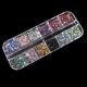 thumbnail image 5 of Qarigey 3 juegos de diamantes de imitación de materiales de vidrio con múltiples lados facetados para pinzas de decoración de uñas para Juegos de manicura, 5 of 6