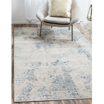 Unique Loom Paris Collection Area Rug - Beech (4' 1" x 6' 1" Rectangle Dark Beige/Beige)