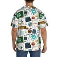 thumbnail image 3 of Rateoe Back To School A Pattern Men's Short Sleeve Classic Shirt, Casual Short-Sleeved Shirt, Lightweight Summer Shirt, Cuban Collar Shirt,Button-Front Shirt-4X-Large, 3 of 5