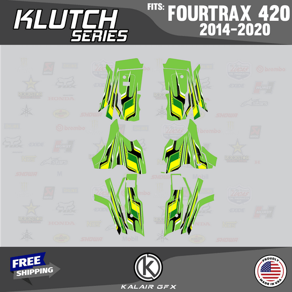 Kalair GFX Graphics Kit for Honda Fourtrax 420 (2014-2020) Klutch Series
