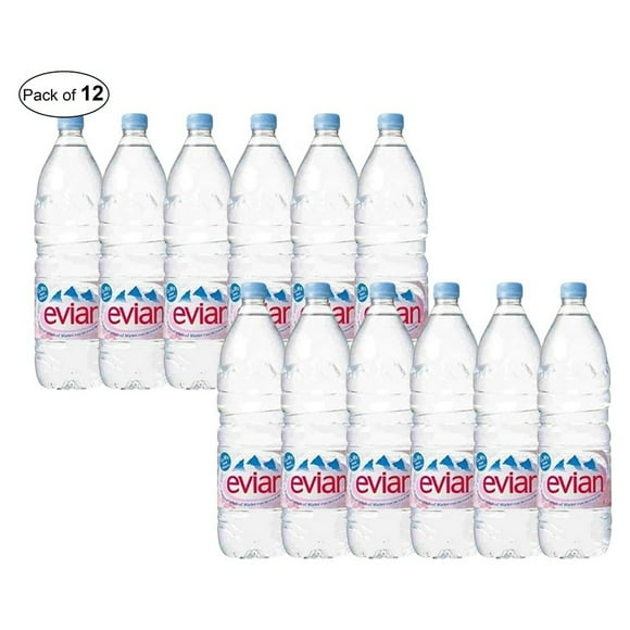 Evian Eau Minérale Naturelle - 1,5l (Lot de 12)