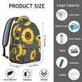 thumbnail image 6 of "Floral Fashion Backpack with Sunflower & Wildflower Design for Women & Girls - Large Capacity Waterproof School Bag for College Students, Laptop Compartment, Ergonomic Shoulder Straps for Comfort", 6 of 6