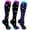 Purple, variant on 3 Pairs Mid Crew Socks Women, Knee High Socks, Calf Compression Socks, Cycling Socks, Hiking Socks, Hot Pink L