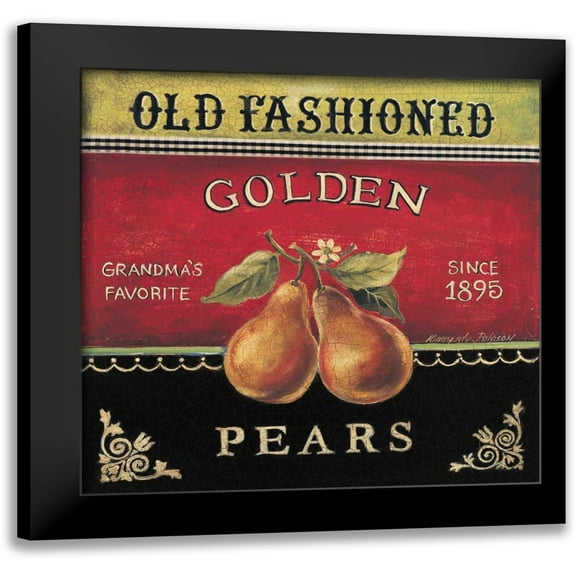 Poloson, Kimberly 12x12 Black Modern Framed Museum Art Print Titled - Golden Pears