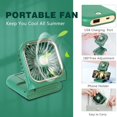 thumbnail image 4 of Ventilador de enfriamiento plegable Ventilador colgante Soporte enfriador de aire recargable por USB para deportes al aire libre en la oficina en casa D, 4 of 5