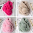 thumbnail image 5 of Autumn Winter Fur Rabbit Scarf Plush Thick Warm Women's Cross Neckerchief Fashion Ladies Neck Scarves, 5 of 5
