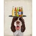 thumbnail image 3 of Fab Funky 15x18 Black Modern Framed Museum Art Print Titled - Springer Spaniel Brown White Beer Lover, 3 of 5