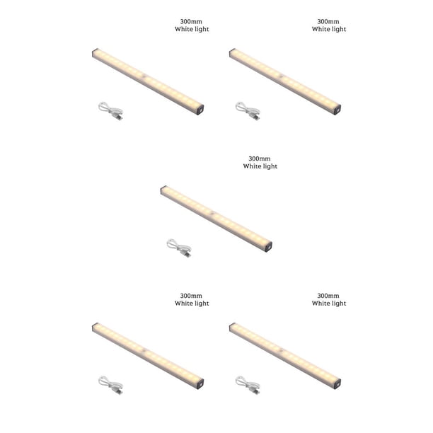 Luz LED para armario Yuarrent con Sensor de movimiento inteligente autoadhesiva Luz blanca 300 mm