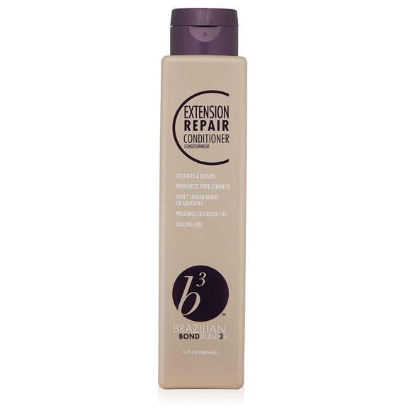 B3 Brazilian Bondbuilder Extension Repair Conditioner, 12 Fl oz (with Free Tail Combs)