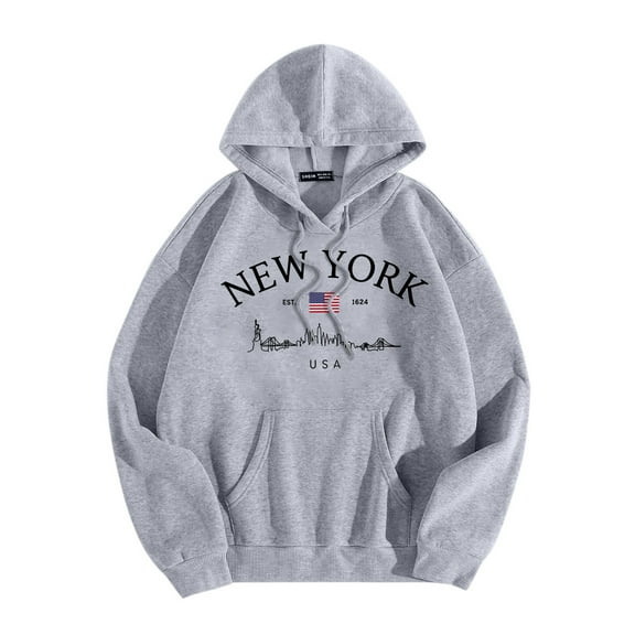 Womens Sweatshirt Hoodies Long Sleeve Hoodie Pullover Hoodie Graphic Hoodie Light Gray Hoodies for Women Womens Winter Tops Daily Wear
