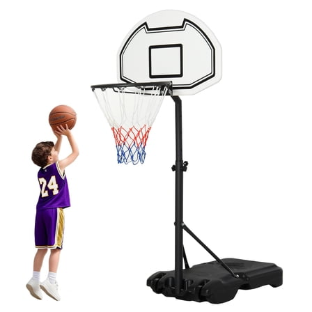 ALPULON 30" Adjustable Basketball Hoop, Portable Basketball Stand, HDPE Backboard, Indoor Outdoor Goals Set for Kids Youth Adults