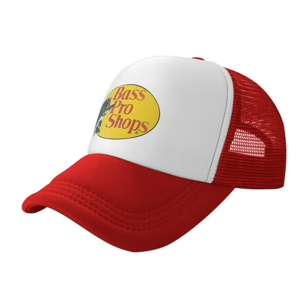 Bass pro shop Trucker Hats Red One Size Adjustable Snapback Hat 