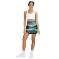 thumbnail image 5 of Aurora Starry Sky Women's High Short Skirt, High Waisted Mini Skirt with One Side Pocket, 5 of 5
