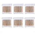 thumbnail image 1 of Cotton Buds 6 Pack 600pcs Cotton Swabs For Makeup Clean Care Ear Cleaning Wound Care Double Head Biodegradable Eco Friendly, 1 of 5
