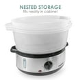 thumbnail image 5 of Elite Gourmet 9-Quart Stainless Steel 3-Tier Food Steamer, 5 of 9
