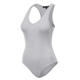 thumbnail image 3 of FashionMille Women's Regular FIt Basic Solid Sleeveless V Neck Bodysuit Top, 3 of 5