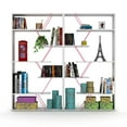 thumbnail image 3 of UBesGoo 62” Industrial Bookshelves,Tall Bookcase 6-Shelf Display Shelves Storage Organizer for Study, Living Room, Kitchen, White/Pink, 3 of 8