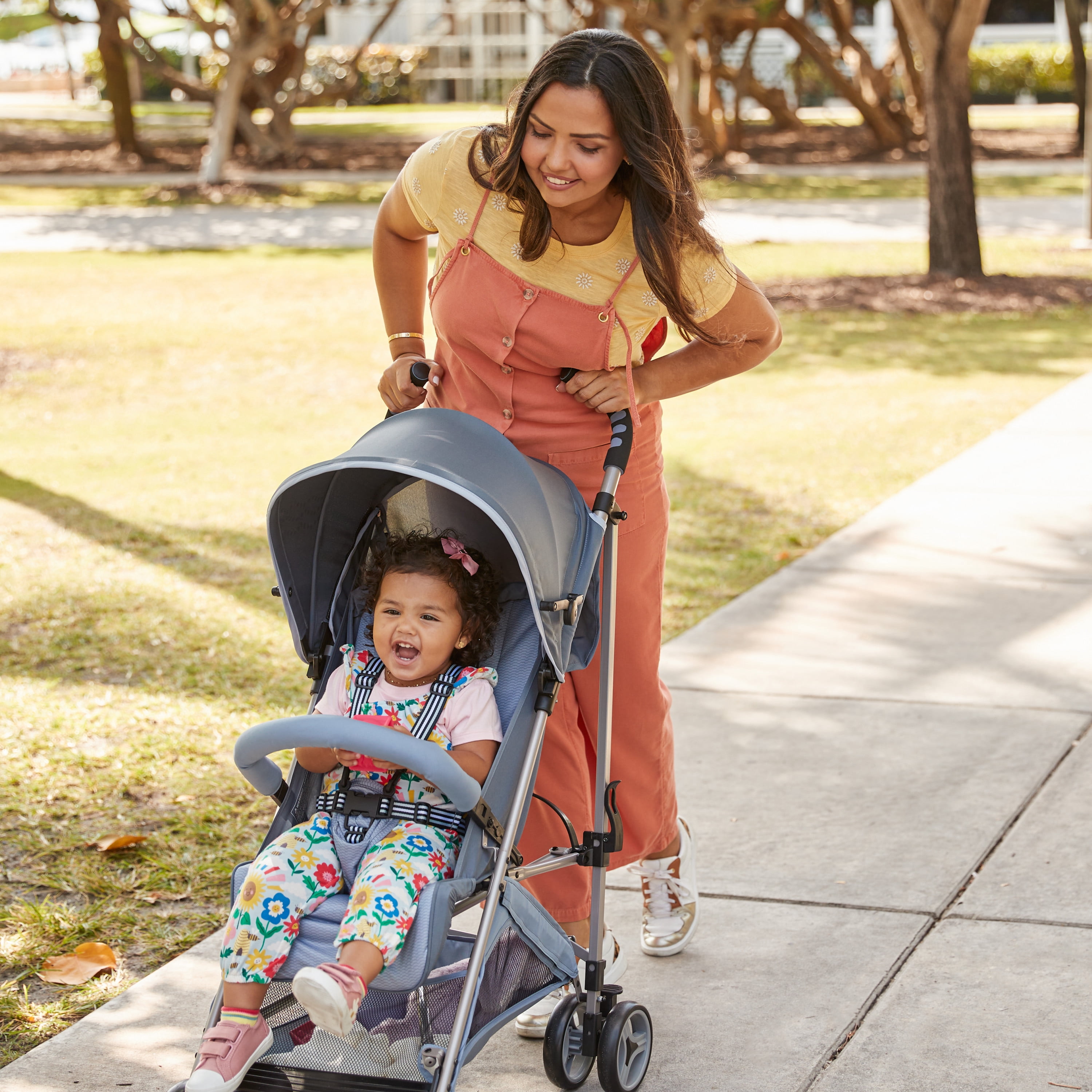 Cosco Kids Simple Fold Compact Stroller, Organic Waves, Infant