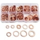 thumbnail image 1 of Arandela plana de cobre de 200 Uds., caja de arandela métrica, surtido de juntas, 9 tamaños, M5-M14 con caja, junta de tapón de sumidero de aceite, accesorios para herramientas TUNC  Sencillez, 1 of 5