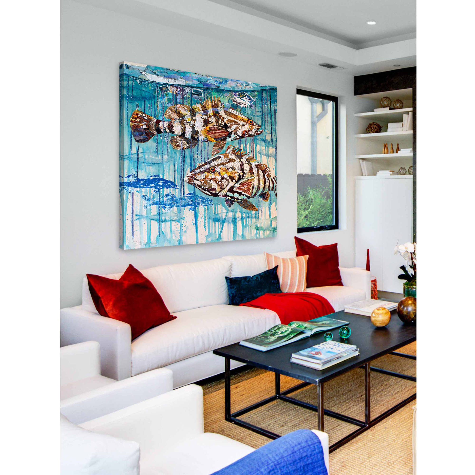 "Flic and Flac" Painting Print on Wrapped Canvas