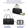 thumbnail image 3 of Bolsa de viaje Weekender Focdod con compartimento para zapatos, color negro, 3 of 8