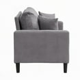 thumbnail image 4 of Modern 57" High Resilience Loveseat Sofa with Wooden Frame, Light Gray, 4 of 12