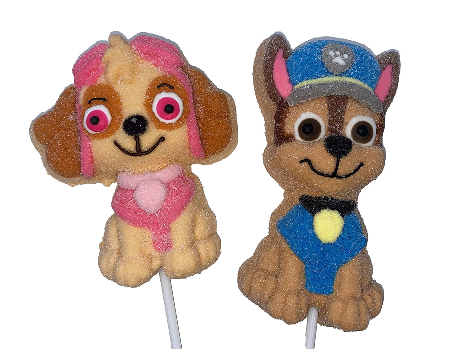 Paw Patrol Pups Jumbo Marshmallow Soft Lollipop, Candy Gift Set or Stocking Stuffer for Kids, 2.