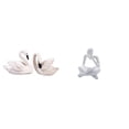 thumbnail image 1 of Esculturas De Cisnes De Resina, Estatua Abstracta De Pensador, Adorno Para Pastel, Figuras De Pareja De Pájaros Para Dormitorio, Oficina, Sala De Estar, Estante, Librería, Navidad, 1 of 8