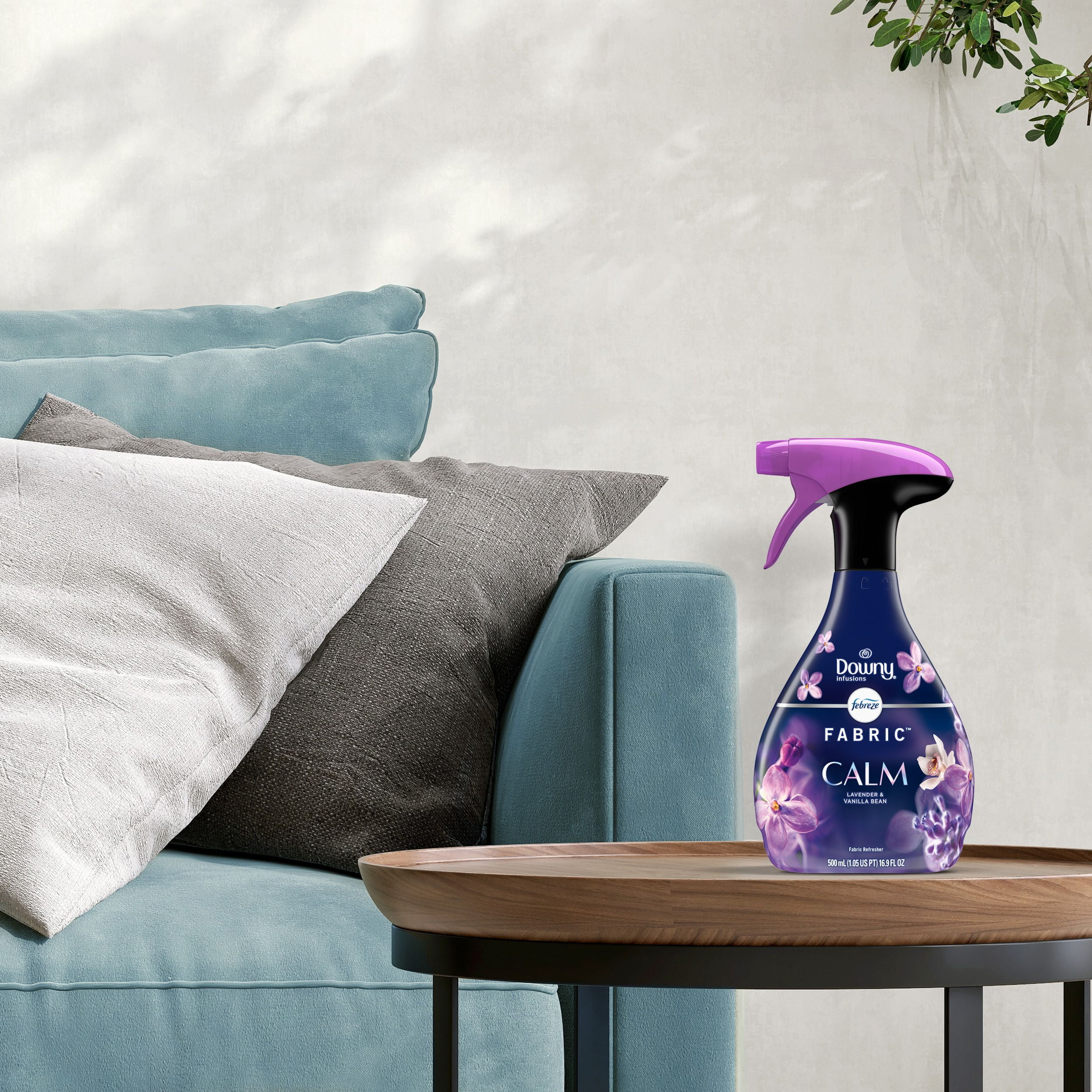 Febreze Fabric Spray Air Freshener, Odor-Fighting Fabric Refresher, Downy Calm Scent, 500 mL